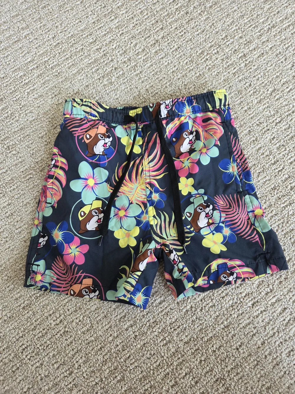 Buc-ee's Floral Tropical Swim Trunks Size 5T